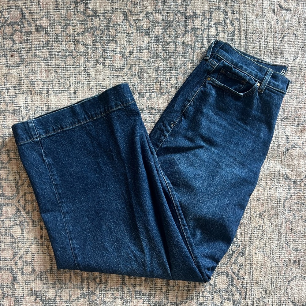Dark Wash A.N.A. Size 8 High Rise Wide Leg Jean